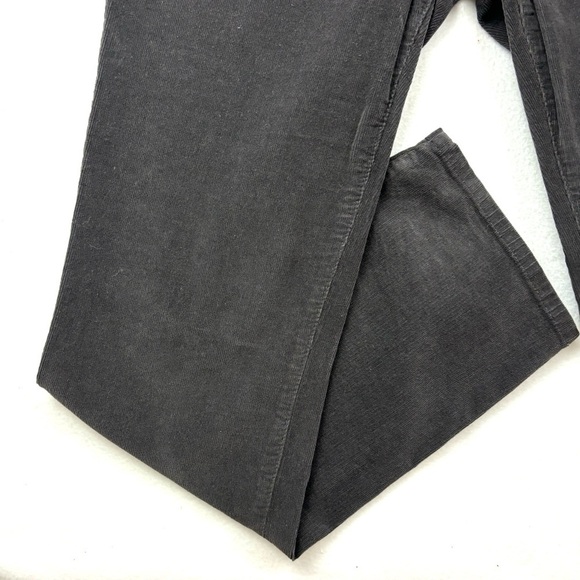 NYDJ Dark Gray “80’s” Corduroy Midrise Stretch Straight Leg Pants Size 10P - Picture 3 of 15
